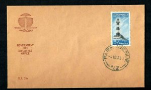 Lot1z New Zealand Cover 1963 Government Life Insurance Office 2 1/2 d.