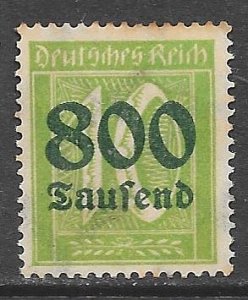 Germany 262: 800000m on 10pf Numeral, MHR, F-VF