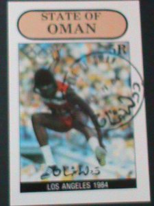 OMAN-1984 -OLYMPIC GAMES-LOS ANGELES'84 USA CTO-S/S-IMPERF VF FANCY CANCEL