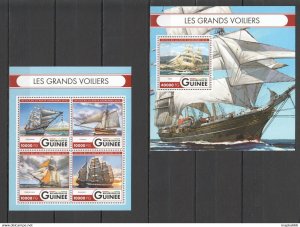 2016 Guinea Transport Great Sailing Ships Grands Voiliers 1+1 ** St023