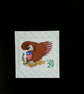 1992 29c Eagle & Shield, Green Scott 2596v Mint F/VF NH