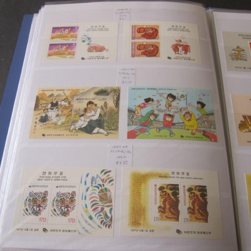 Korea Souvenir Sheets 1960-2009 440 (74 pages) all different MNH CV$2,082