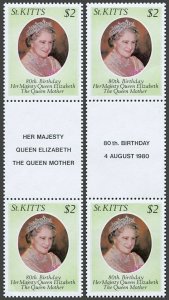 St Kitts 44 two gutter,MNH.Michel 39. Queen Mother Elizabeth-80.