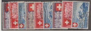 Switzerland Scott #247-255 Stamps - Used Set