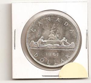 BU 1961 Canadian Silver Dollar