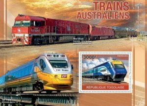 Togo 2010 MNH - Australian Trains (Country Link XPT, The Glan).