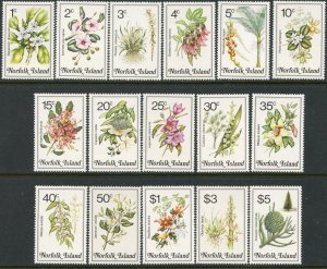 NORFOLK ISLAND Sc#323-338 1984 Local Flowers Complete Set OG Mint NH