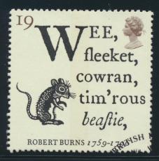 Great Britain  SG 1901 SC# 1639 Used / FU with First Day Cancel - Robert Burns