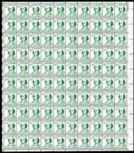 US Stamp - 1967 1 1/4c Albert Gallatin - 100 Stamp Sheet #1279