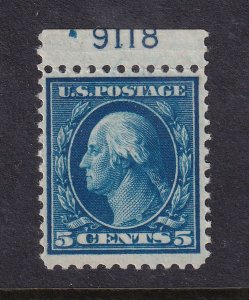 1917 Washington 5c Sc 504 MNH plate number single Hebert CV $92 NH (ZA