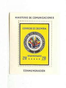 COLOMBIA Sc#744 Mint Hinge Remnant OG VF