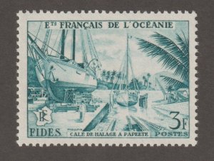 EDSROOM-17012 French Polynesia 181 MNH 1956 Complete Ship at Dock Papeete