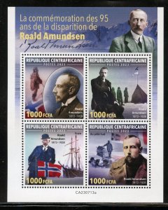 CENTRAL AFRICA 2023 95th MEMORIAL ANNIVERSARY OF ROALD AMUNDSEN SHEET MINT NH