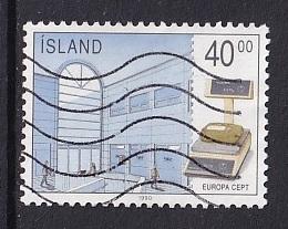 Iceland   #699   used  1990  Europa  post offices 40k