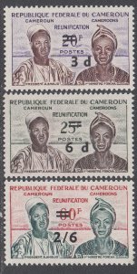 Cameroun 355-357 MLH CV $525.00