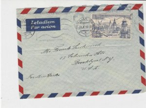 czechoslovakia 1956 airmail stamps cover ref 19656