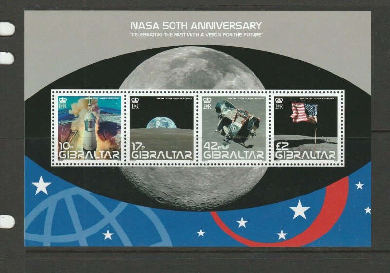 Gibraltar 2008 50th Anniv of NASA MS UM/MNH SG MS1291