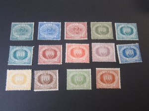 San Marino 1877 Sc 1-3,5,6,8,9,11-14,16,18-20 MH