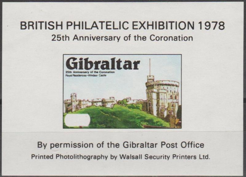 Gibraltar  1978 British Exhibition Sheet  MNH  (SU185)