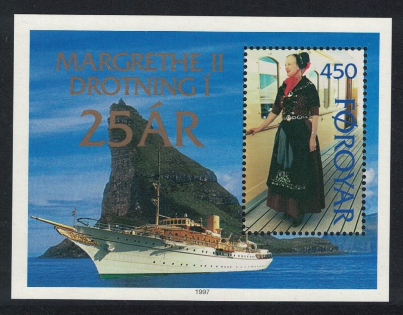 Faroe Is. Silver Jubilee of Queen Margrethe MS 1997 MNH SG#MS320