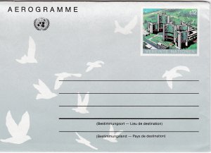 United Nations - Vienna # UC5, Donaupark,  ,Stamped Aerogramme, Mint