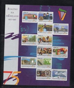 Ireland Sc 1096 1999 75th Anniversary stamp sheet mint NH