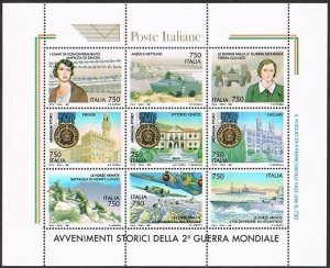 Italy 2022 ai sheet, MNH. Michel 2368-2376. End of WW II, 50th Ann.1995. Events.
