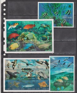 1995 Sierra Leone marine life turtles fish etc 2klb+2s/s MNH 090