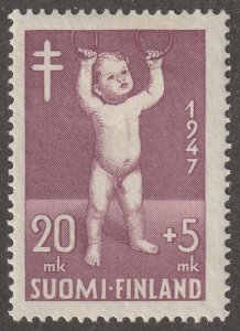Finland, stamp,  Scott#B86,  mint, hinged, 20+5mk, semi postal,