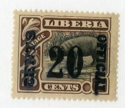 LIBERIA O72 MH SCV $30.00 BIN $12.00 ANIMAL