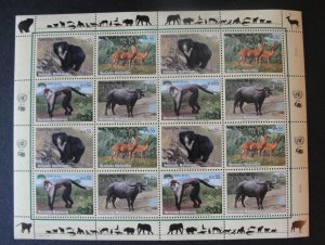 UN Vienna 2004 Endangered Species Sc. #345A Sheet of 16 – MNH