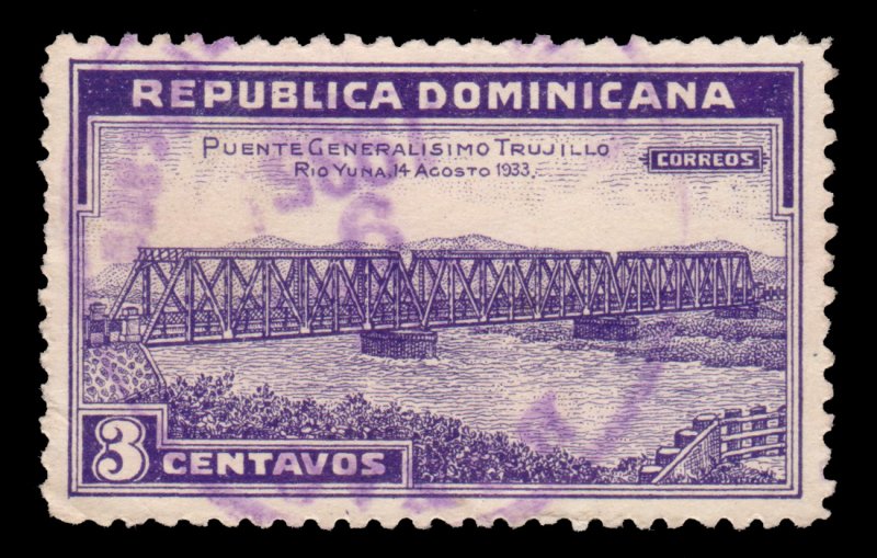DOMINICAN REPUBLIC 1934 SCOTT # 294. USED