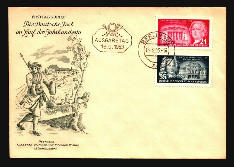 Germany DDR - 3 1953 Cacheted FDC - Z16009