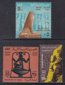 Egypt 652-654 UNESCO MNH VF