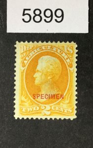 MOMEN: US STAMPS # O2s SPECIMEN   LOT #5899