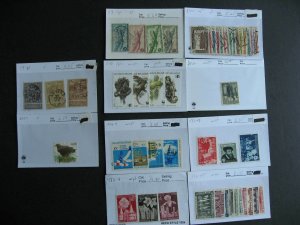 Belgium U, MH, MNH collection assembled in sales cards