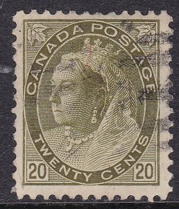 CANADA^^^^^ 1902  # 84  used  KEY VICTORIA   CLASSIC  $$$@x xxdca77ca