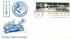 Space Cover First Day, 8 Cent Achievement, Apollo 15, Dec...