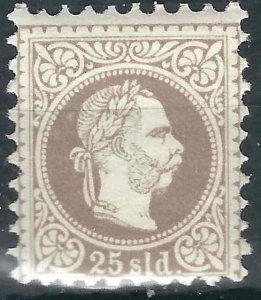 Austria Off. Turkey 6b Mi Levant 6IA MNH Fine 1867 SCV $250.00