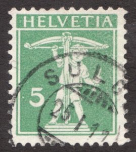 1910 Switzerland  Sc #152 - 5¢ William Tell's Son - Used stamp Cv$6.50