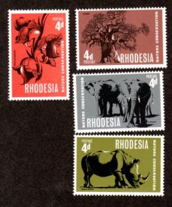 Rhodesia # 254-257 Mint NH Nature Conseervation!