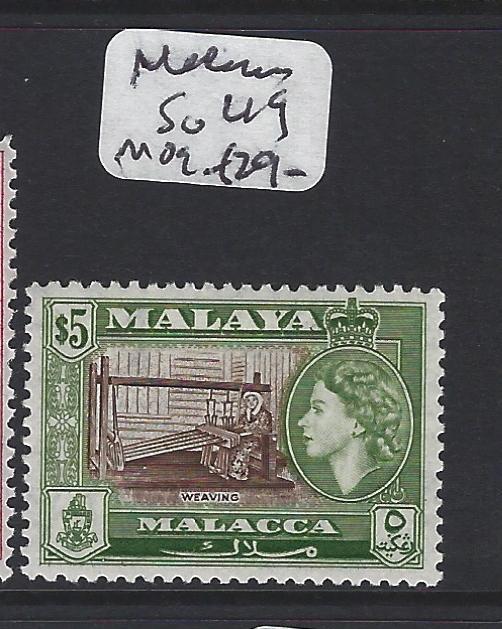 MALAYA MALACCA  (P1705B)  $5.00  QEII  SG 49   MOG