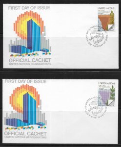United Nations 312-13 Namibia Headquarters Cachet FDC First Day Cover