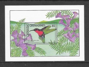 BIRDS - GRENADA GRENADINES #963 HUMMINGBIRD S/S MNH