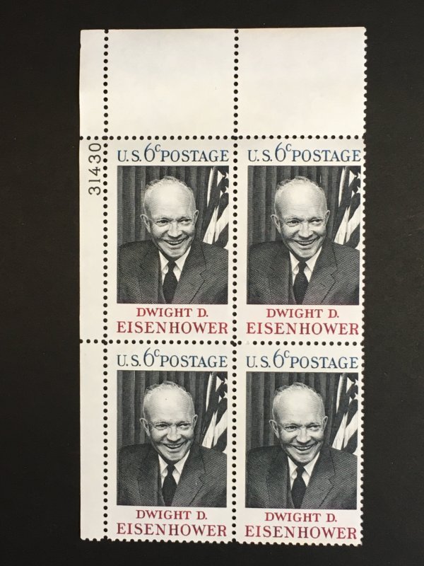 Scott # 1383 Dwight D. Eisenhower, MNH Plate Block of 4