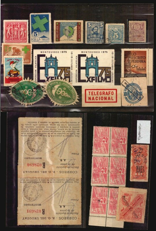 Uruguay stamps philatelly revenues cinderella official seals etc oddities old 