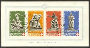 SWITZERLAND #B105 Used - 1940 National Fete Day S/S