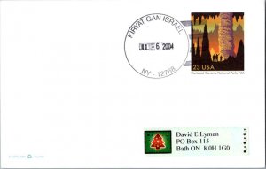 United States New York Kiryat Gan Israel 12768 2004 4-bar  Postal Card  Phila...