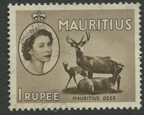 Mauritius - Scott 262 - QEII Definitives -1954 -VFU -Single 1r Stamp