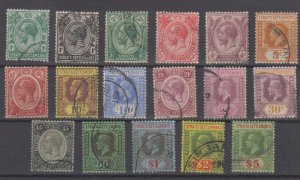 Straits Settlements - 1912-23 - SC 149-53,155-56,158-67 - Used - Short set